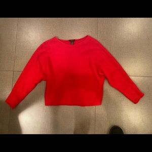 Red cashmere sweater, small petite